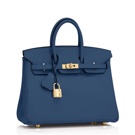 blue hermes bag